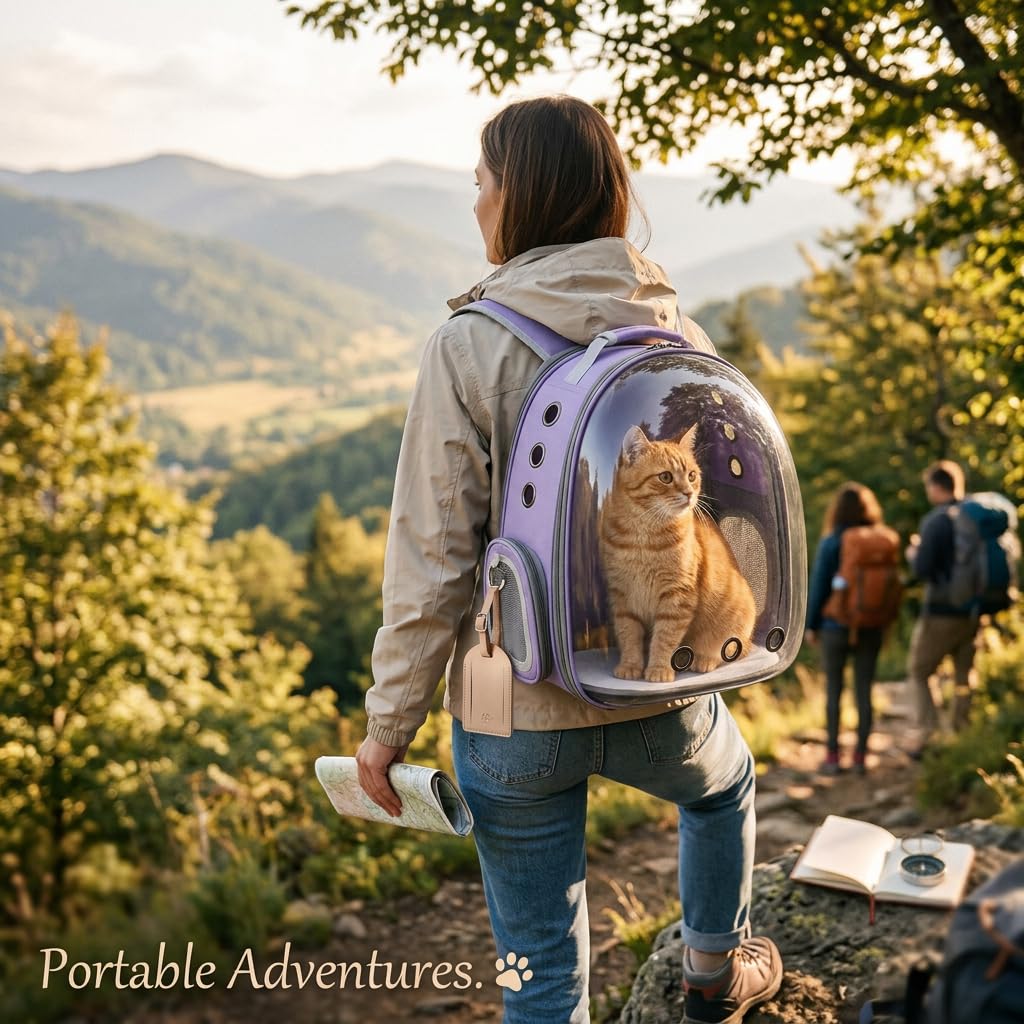 Expandable Cat Carrier Backpack with Bubble Window O483875