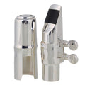 Silver Brass Alto Saxophone Mouthpiece with Cap Ligature C99636