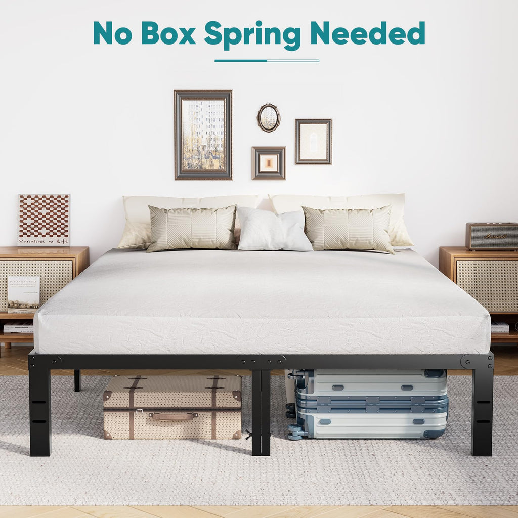 Queen 18 Inch Metal Platform Bed Frame W212