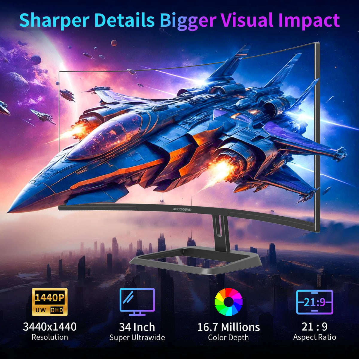 34” Curved Ultrawide Gaming Monitor 180Hz 3440×1440 C2792