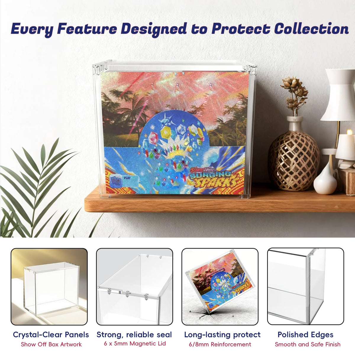 Clear Acrylic Booster Box Case with Magnetic Lid A580711