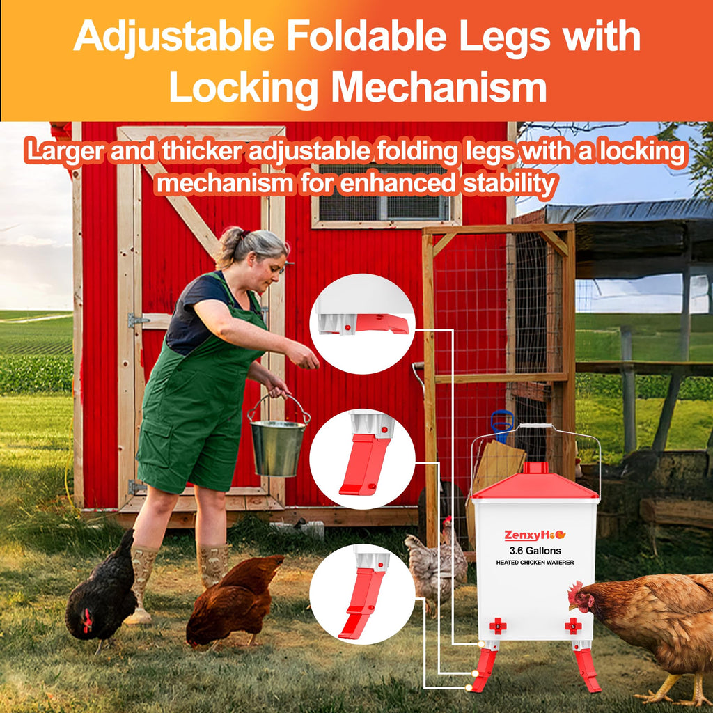 3.6 Gal Chicken Waterer with 4 Water Nipples B5064