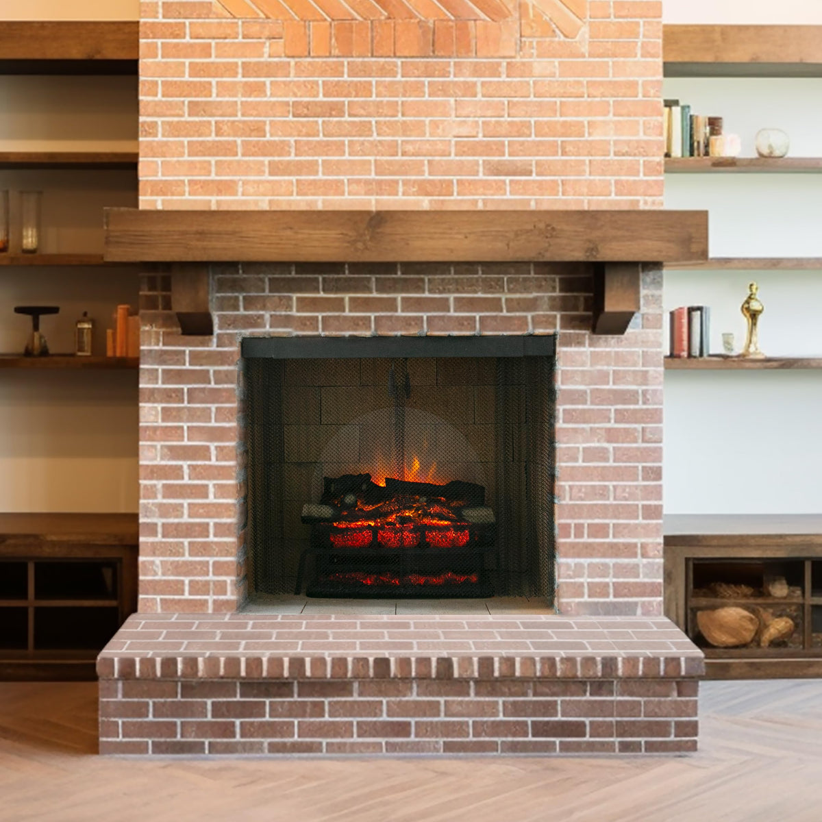 Black Matte Fireplace Mesh Screen Curtain Y512