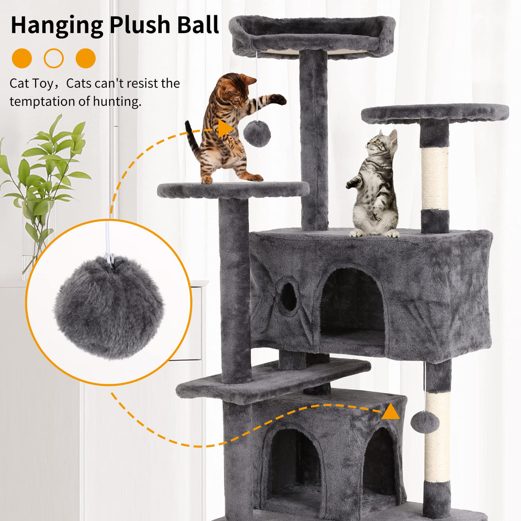 70 Inches Navy Blue Cat Tree N6918