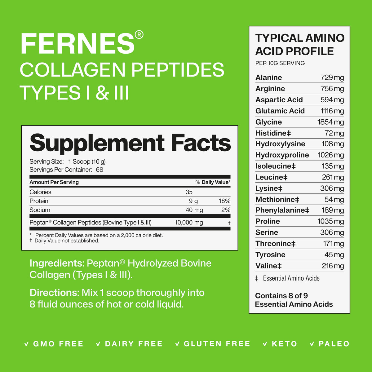 Collagen Peptides Type I & III Hydrolyzed Protein A559