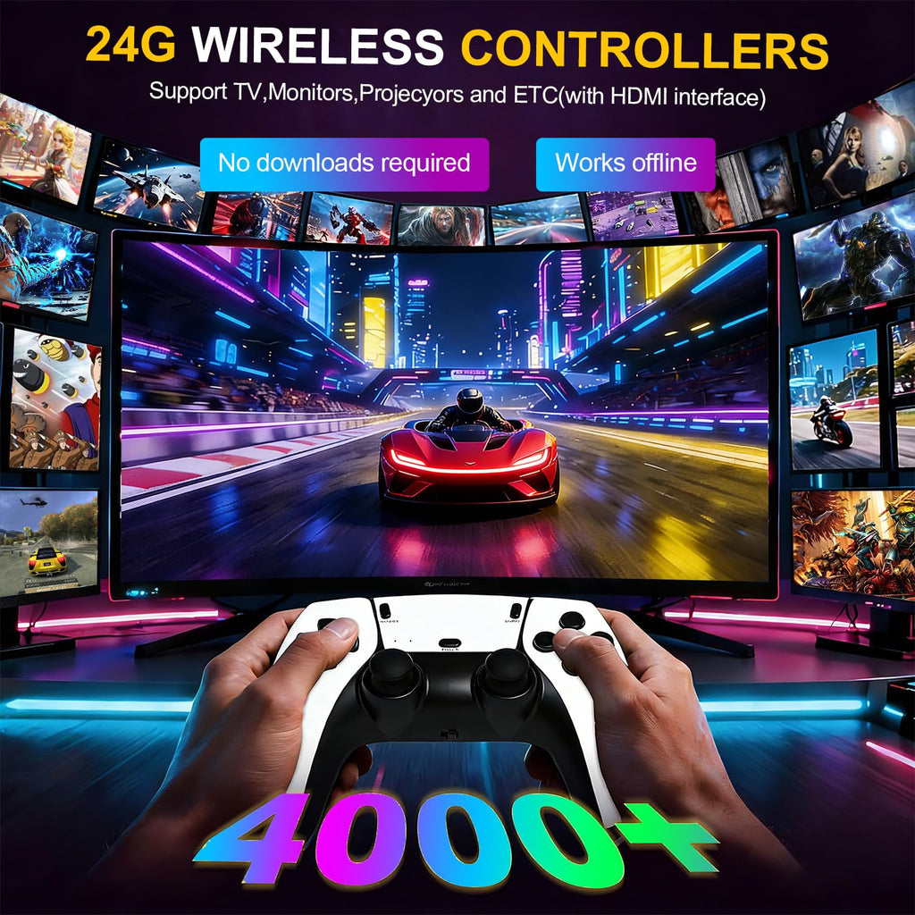 Retro Gaming Console Stick with Dual Wireless Controllers P456932