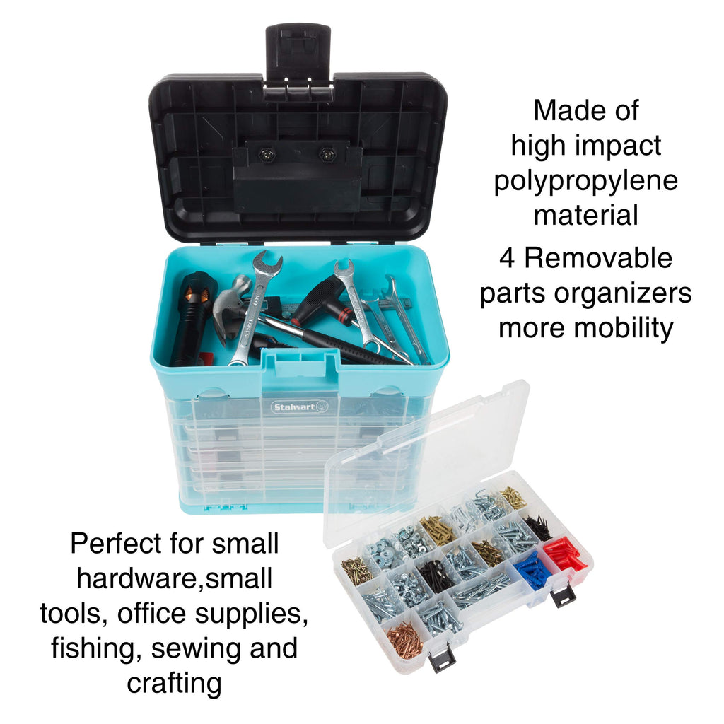 Light Blue Small Parts Organizer Box F259399