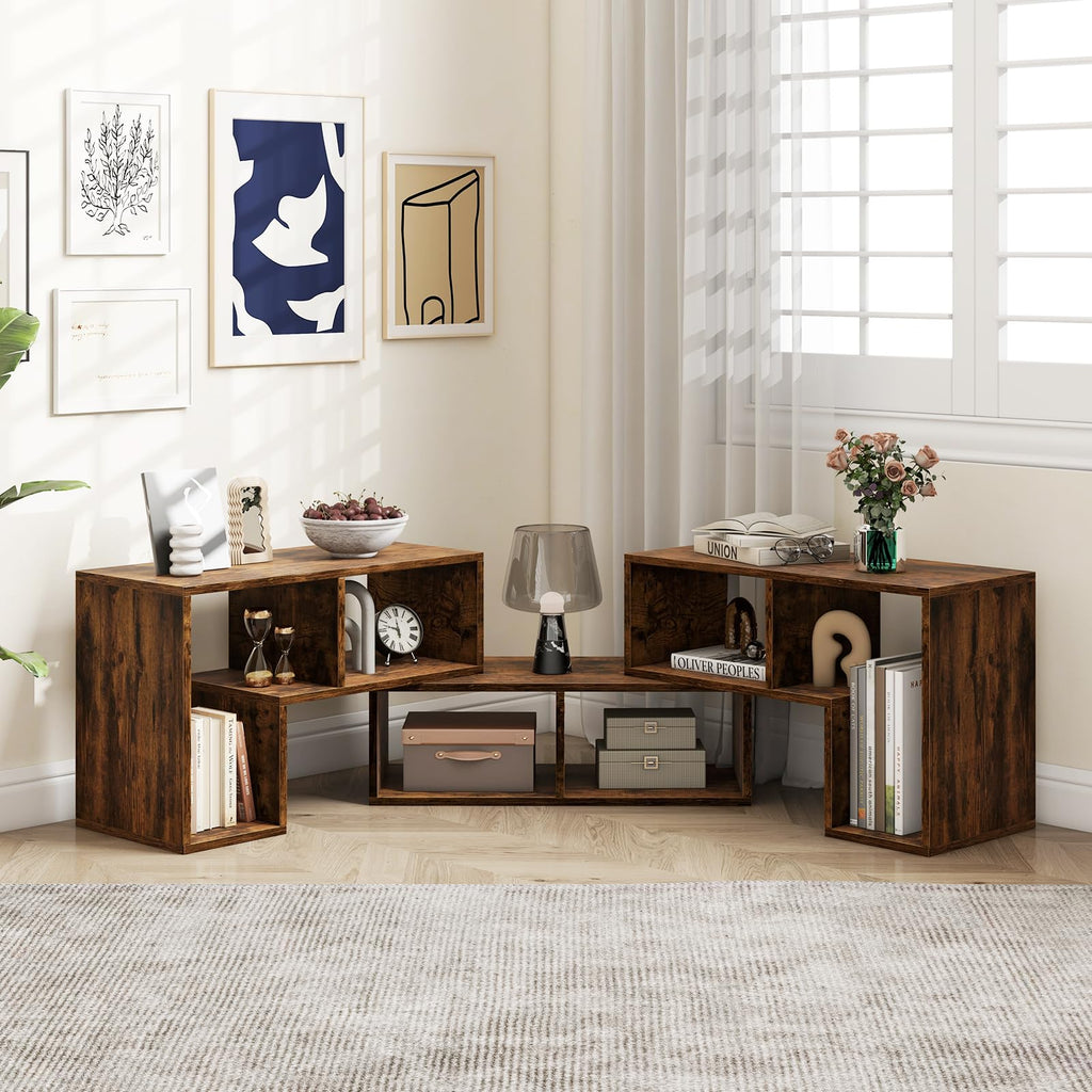 Brown 3-Piece TV Stand with Storage Cubes M3239