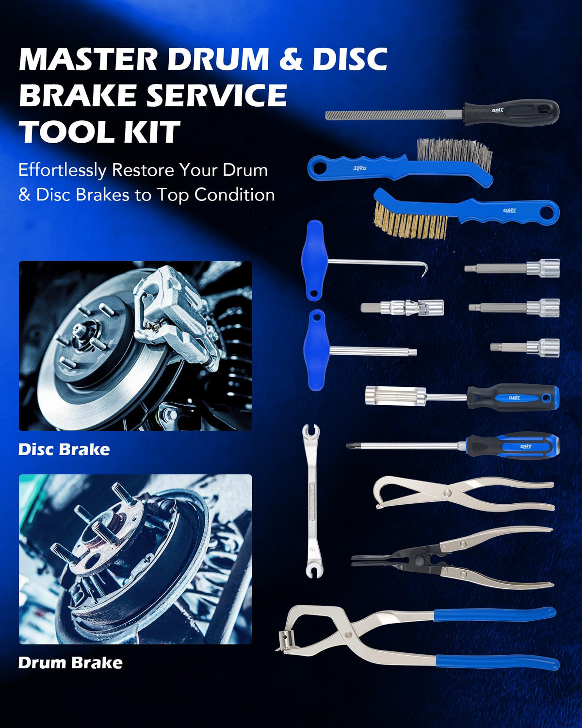 15-Piece Drum & Disc Brake Tool Kit K899558