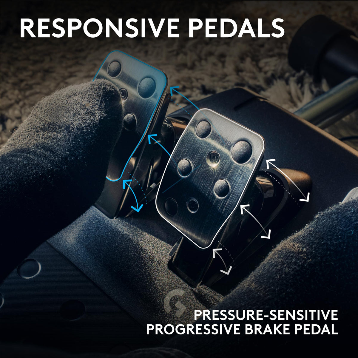 Racing Wheel and Pedals with Force Feedback and Leather Wheel Cover K5874
