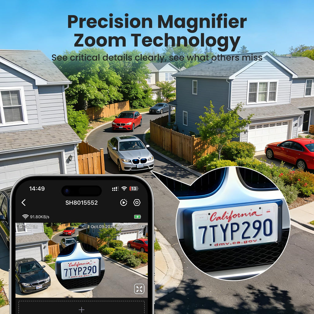 4K Solar Security Cameras Wireless Outdoor System 4-Cam Kit H94943