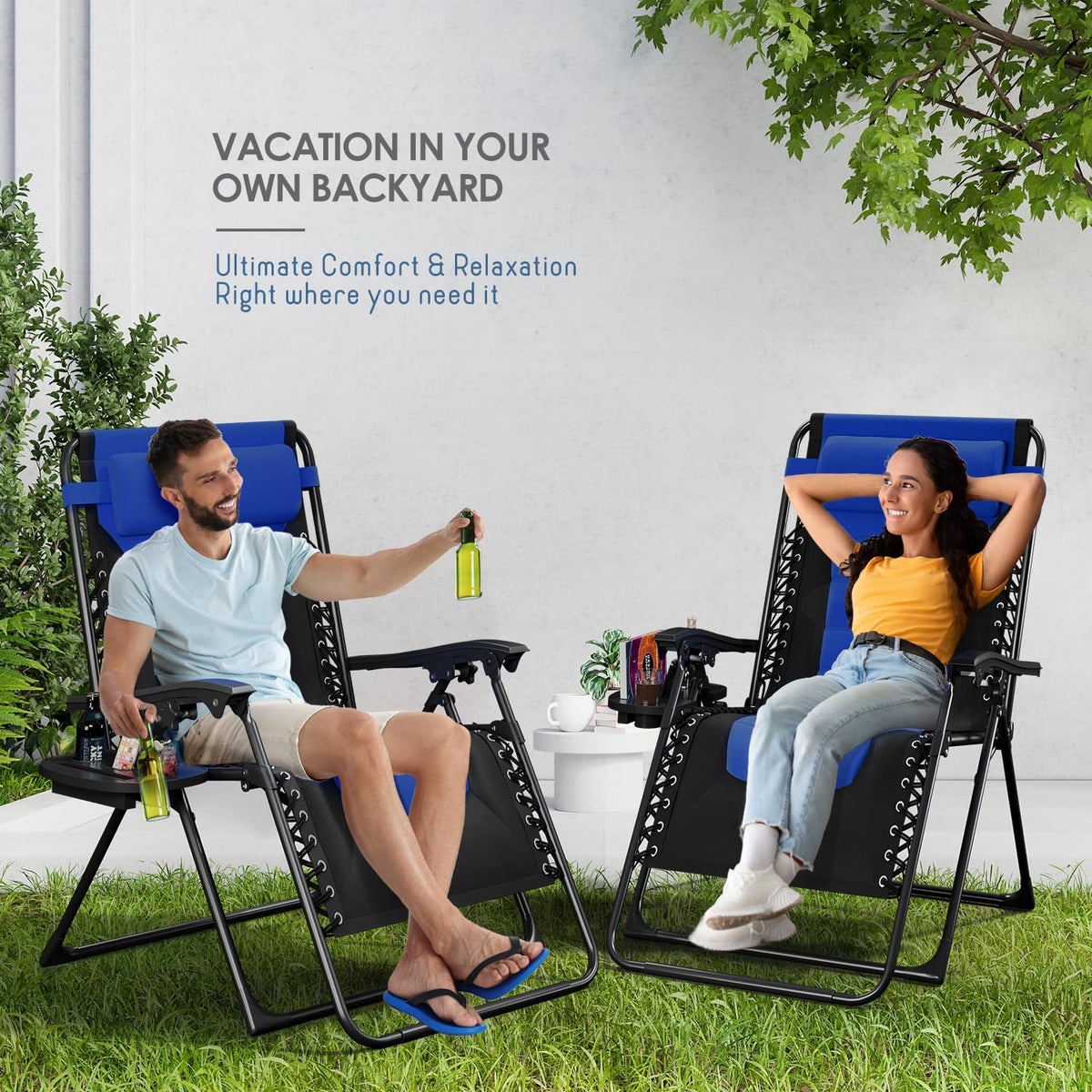 Oversized Zero Gravity Chair Set of 2 V1596