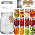 16oz 12 Pack Mason Jars with Airtight Lids E5345