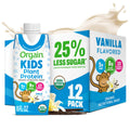 Organic Kids Vegan Protein Shakes Vanilla 8g Plant Protein 8 Fl Oz 12 Pack F54186