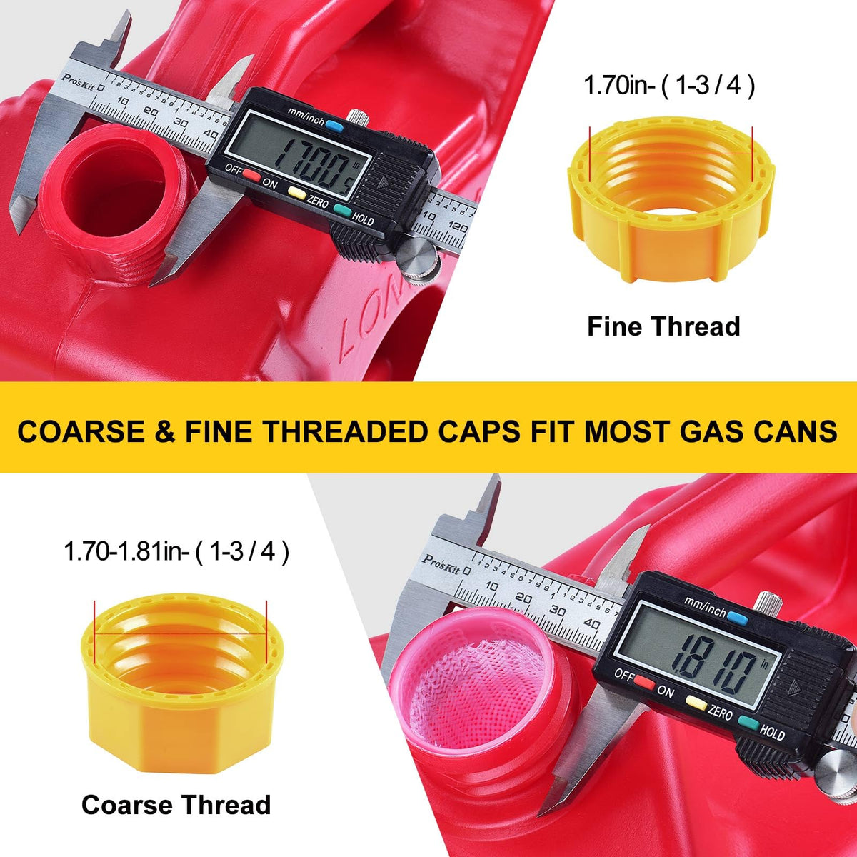 Gas Can Spout Replacement Kits 3 Pack Yellow C1991