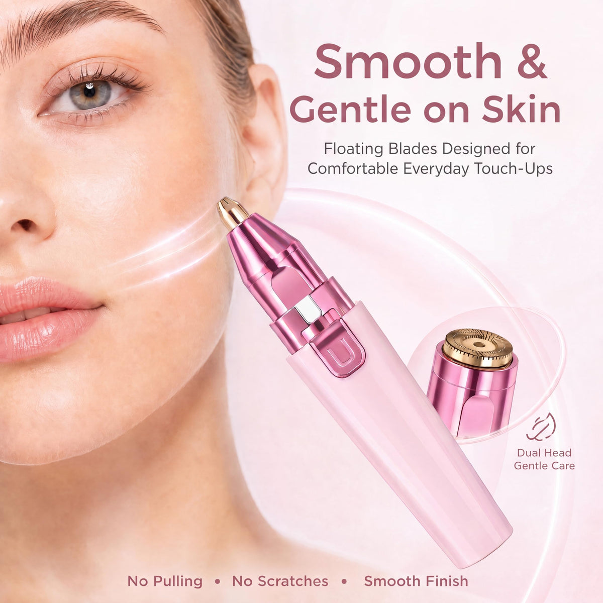Pink USB Rechargeable Facial Hair Remover N844184