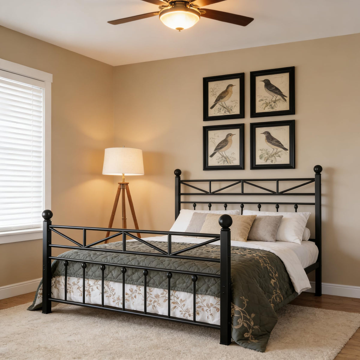 Black Queen Size Metal Bed Frame Q9870