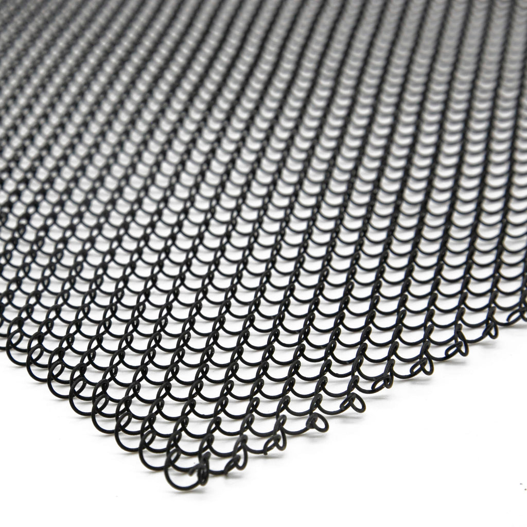 Black Matte Fireplace Mesh Screen Curtain Y512