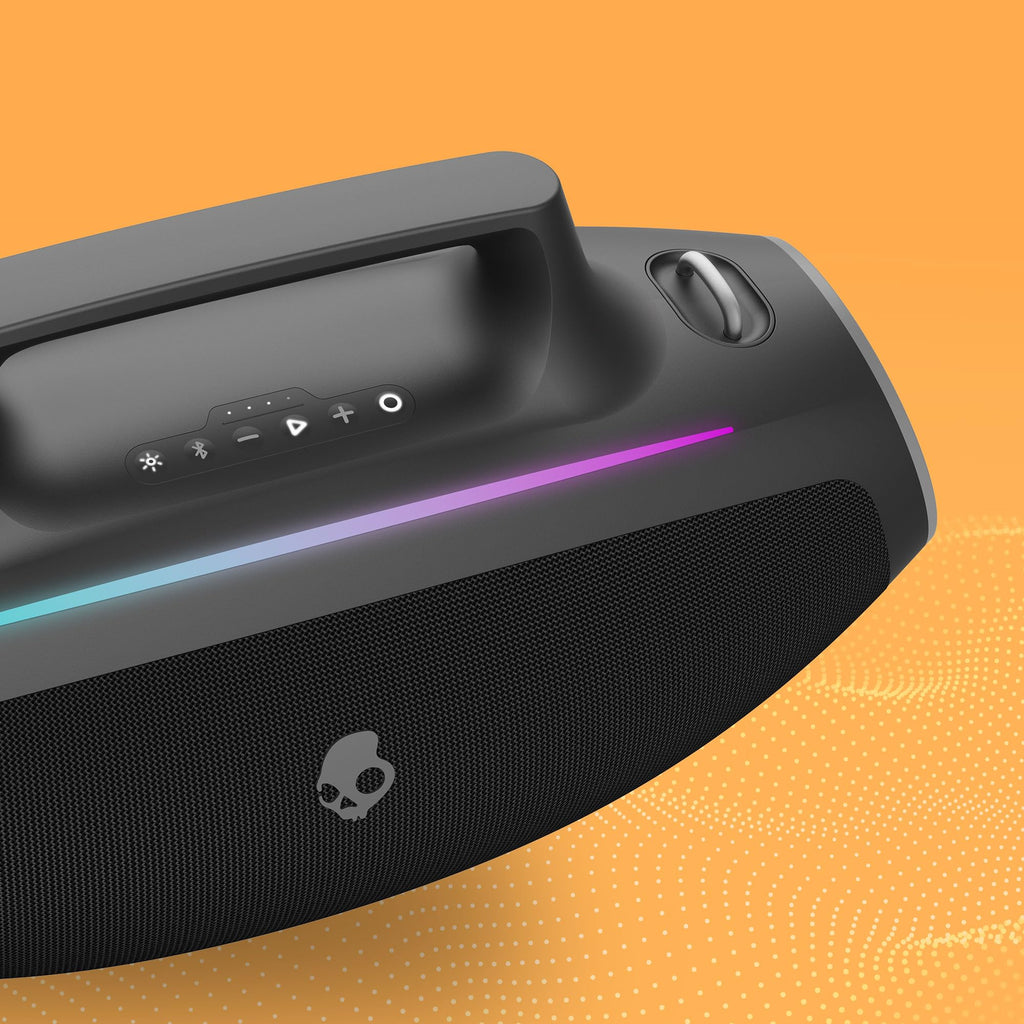 Water-Resistant Wireless Portable Bluetooth Boombox Speaker with LED Lightshow F3705
