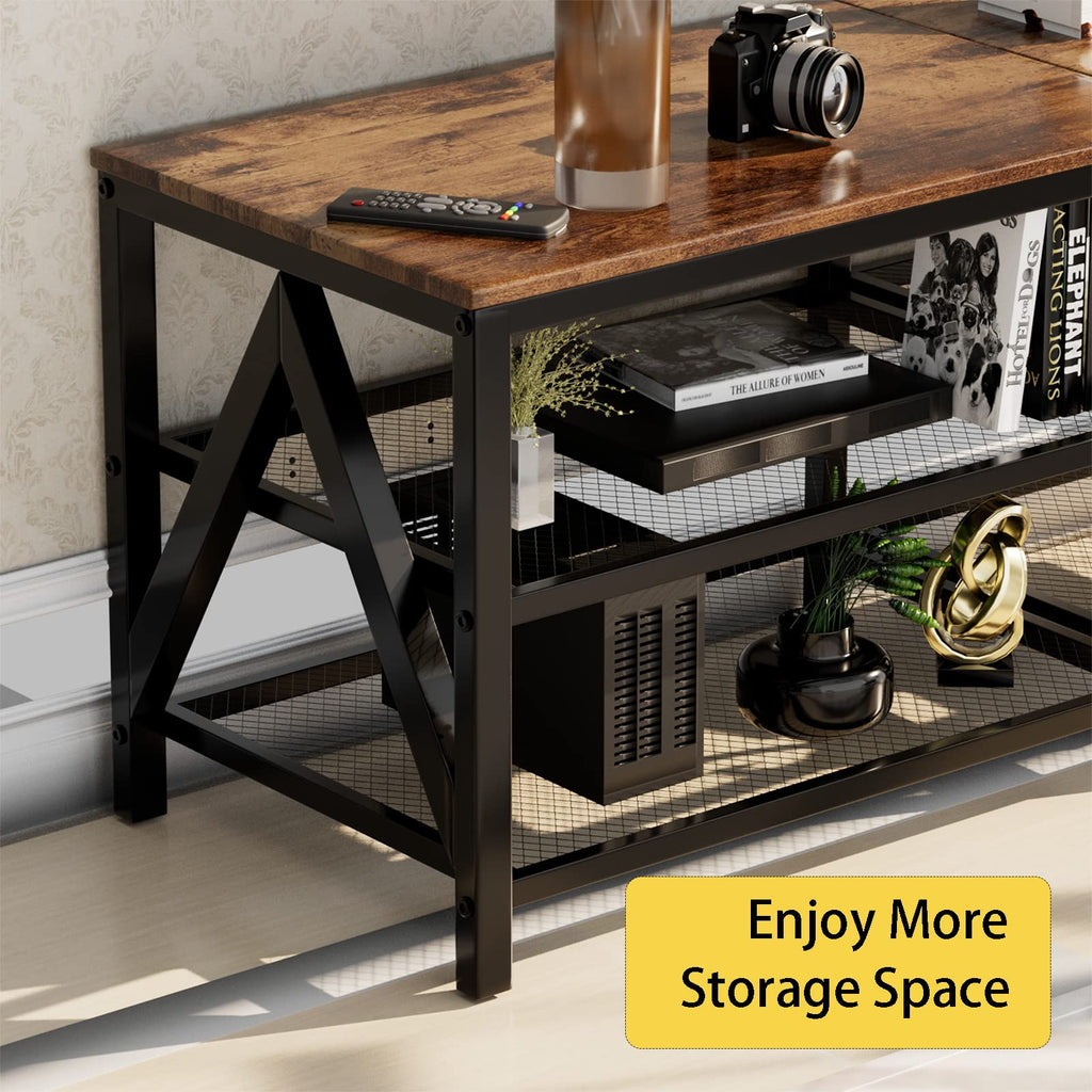 63" TV Stand with 3-Tier Storage Shelves G685
