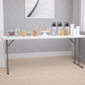 6-Foot White Plastic Folding Training Table T642