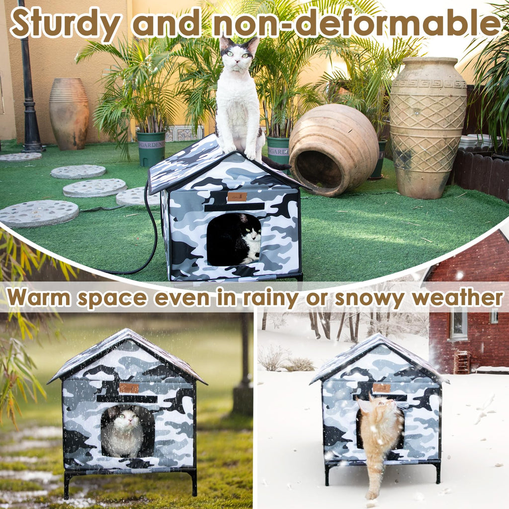 Heated Weatherproof Outdoor Cat House E892
