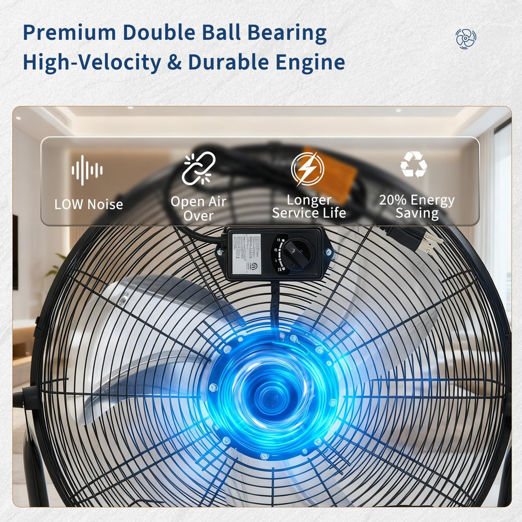 18 Inch 3 Speeds Metal Floor Fan J2228