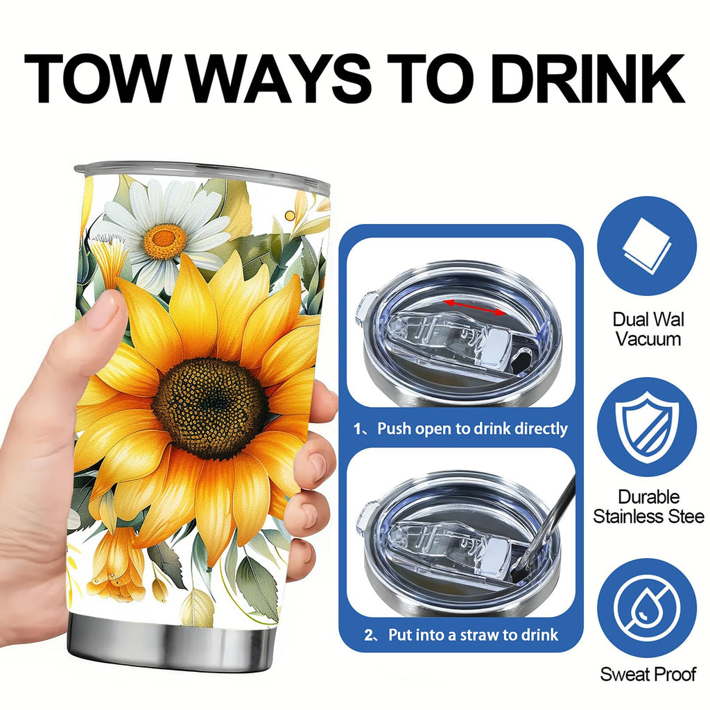 20 oz Sunflower Tumbler Cup N83229