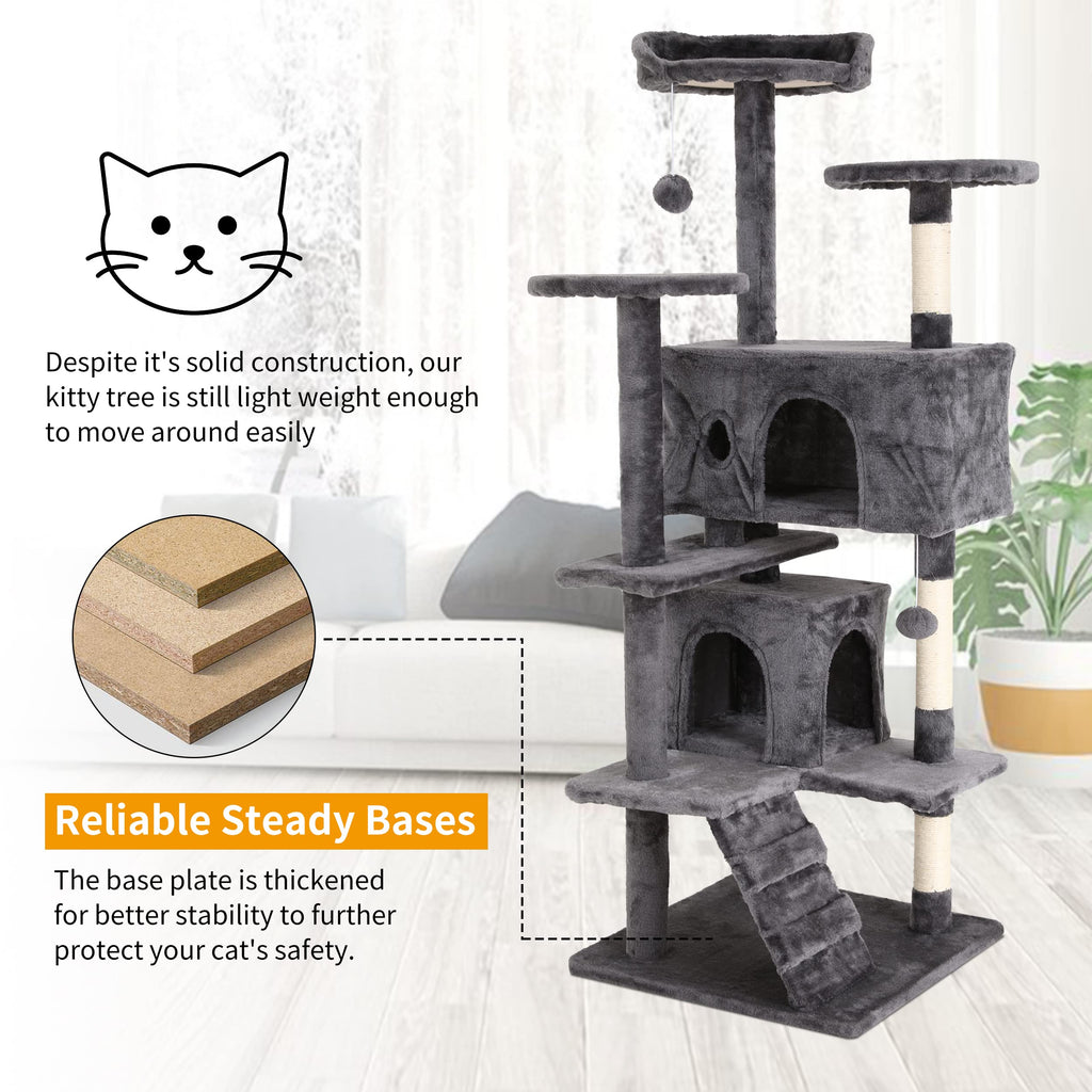 70 Inches Navy Blue Cat Tree N6918