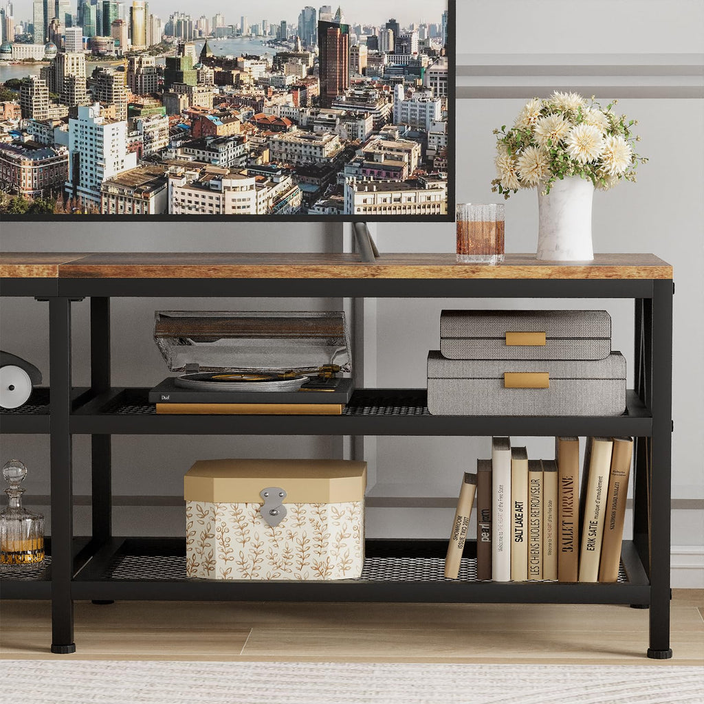 63" TV Stand with 3-Tier Storage Shelves G685