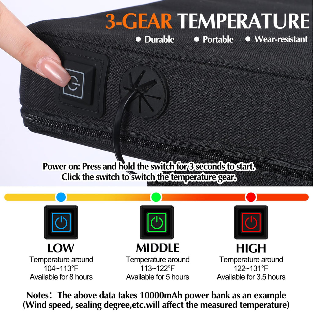 2 Pcs Portable Heated Seat Cushion T388