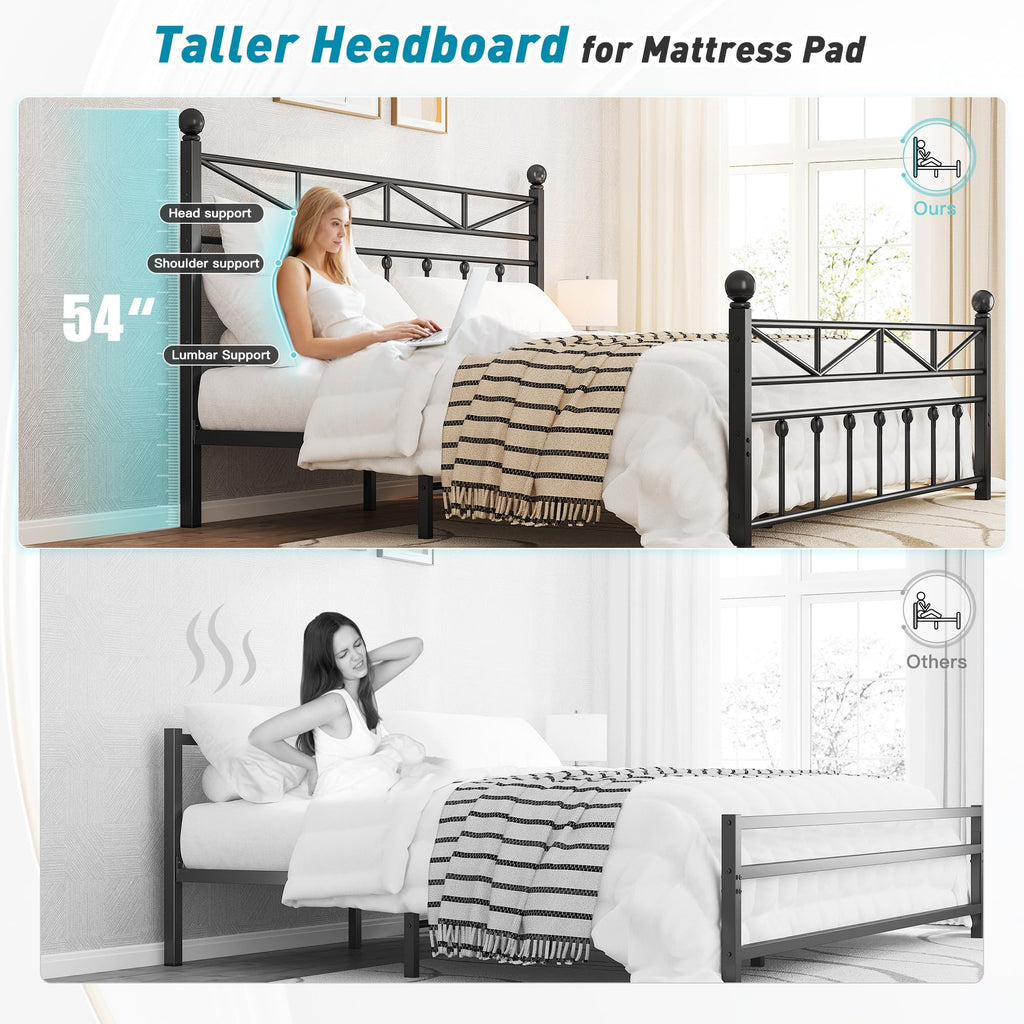 Black Queen Size Metal Bed Frame Q9870