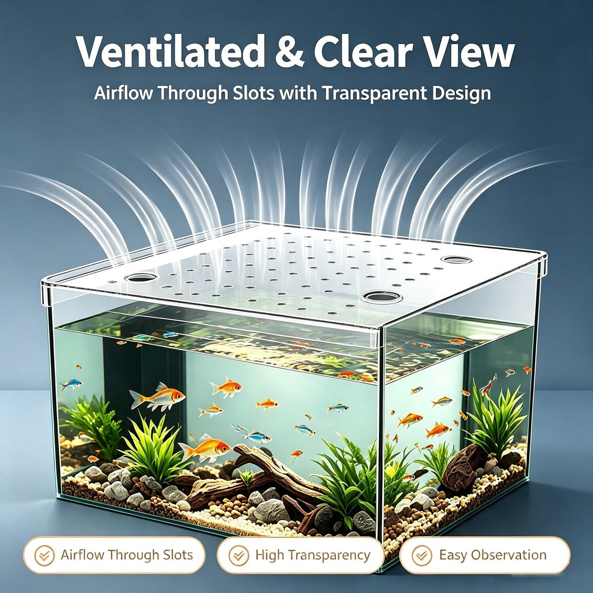 Ventilated Fish Tank Lid for 10-20 Gallon Aquariums N88566