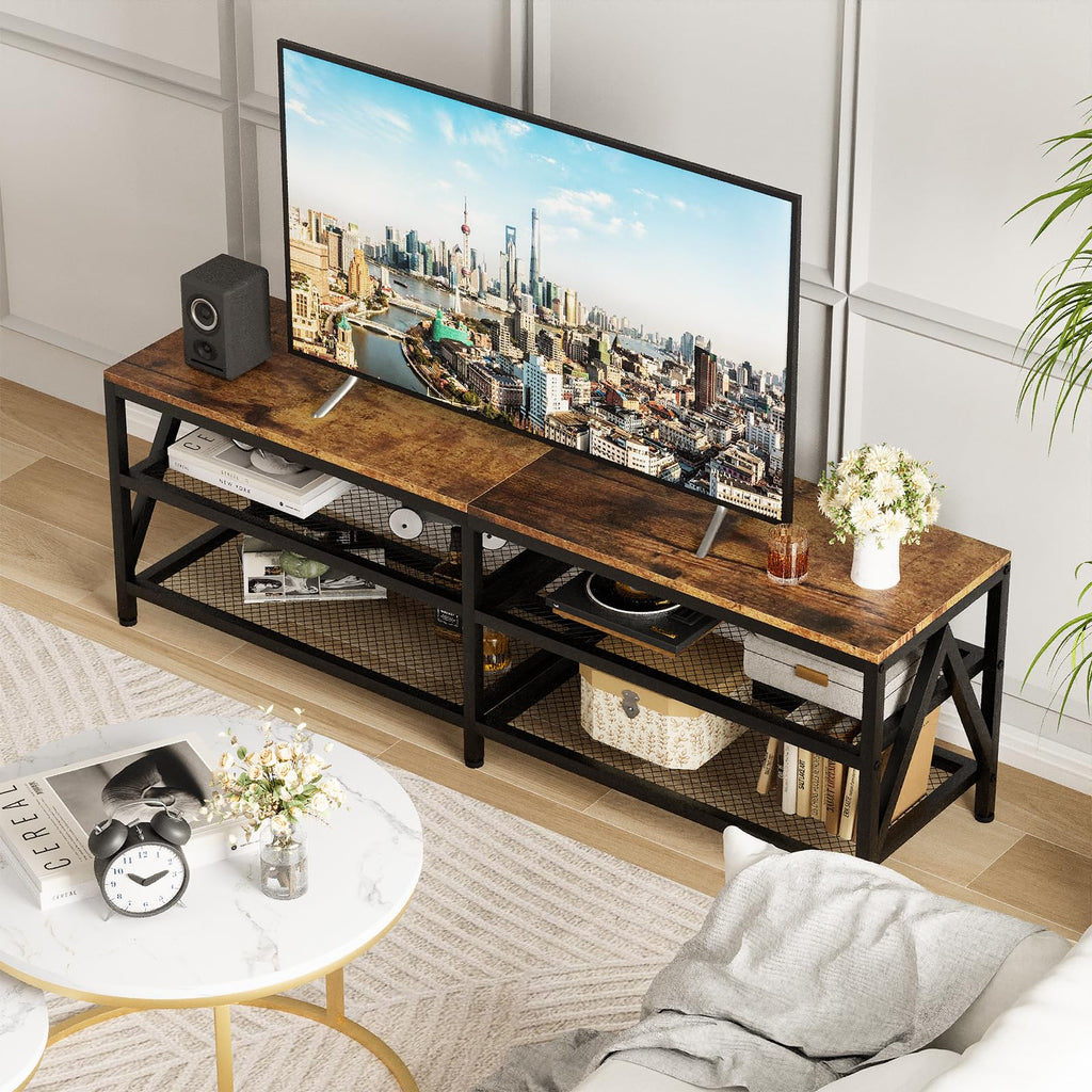 63" TV Stand with 3-Tier Storage Shelves G685