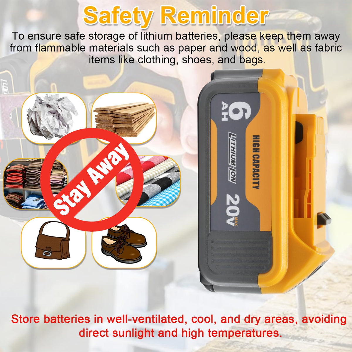 20V Max Replacement Battery 2 Packs L95436