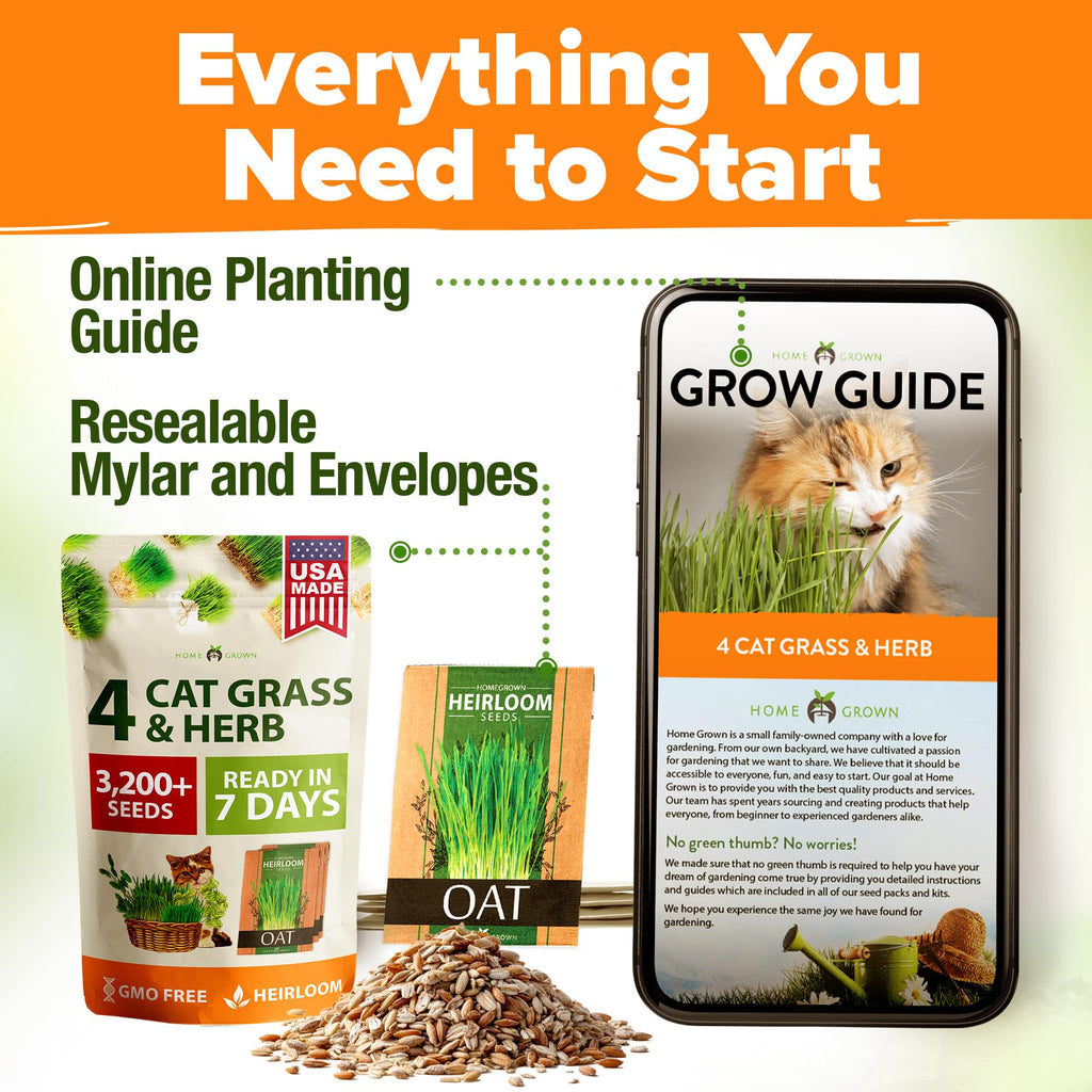 Indoor Cat Grass Refill 3,200+ Seeds R3152