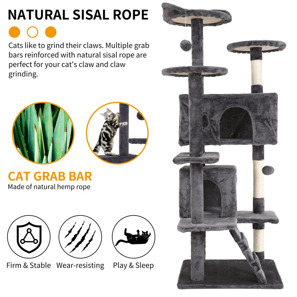 70 Inches Navy Blue Cat Tree N6918