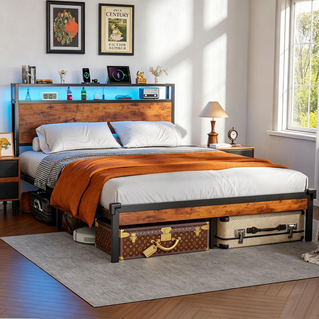 Full Size Bed Frame with Headboard A3930