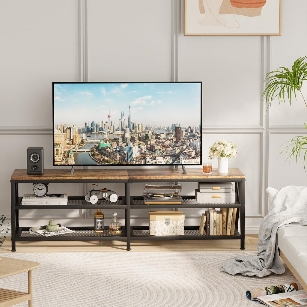 63" TV Stand with 3-Tier Storage Shelves G685