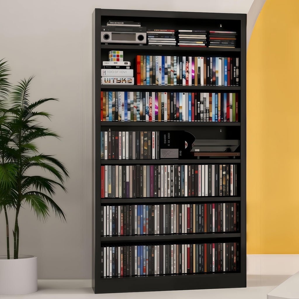 7 Tier Metal Media Storage Cabinet with Adjustable Shelves X65867