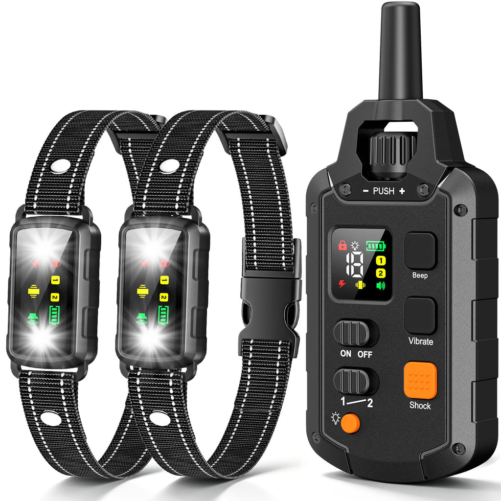 2 Dogs Waterproof Dog Training Collar with Remote M32160