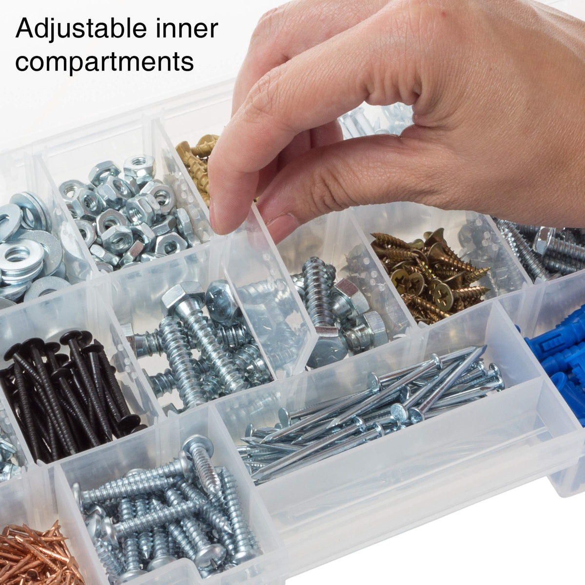 Light Blue Small Parts Organizer Box F259399