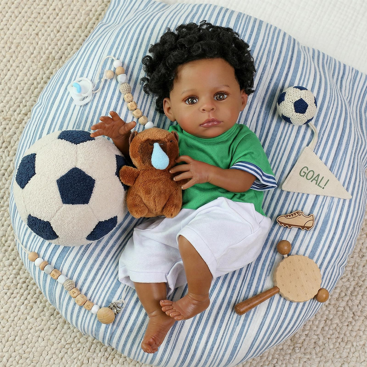 Black 20 Inch Reborn Baby Doll K45818