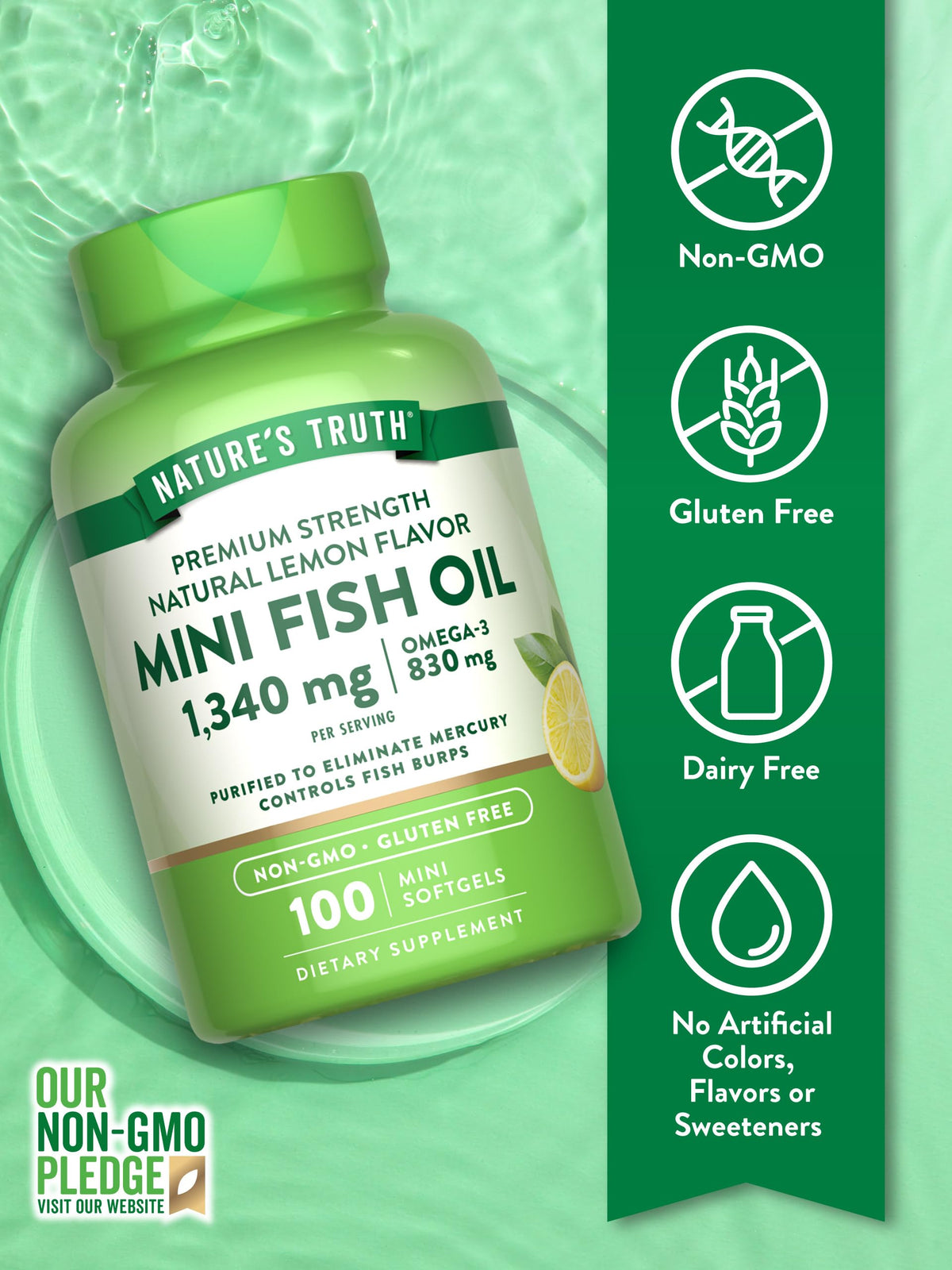 Fish Oil Omega 3 1340 mg 100 Softgels G20716