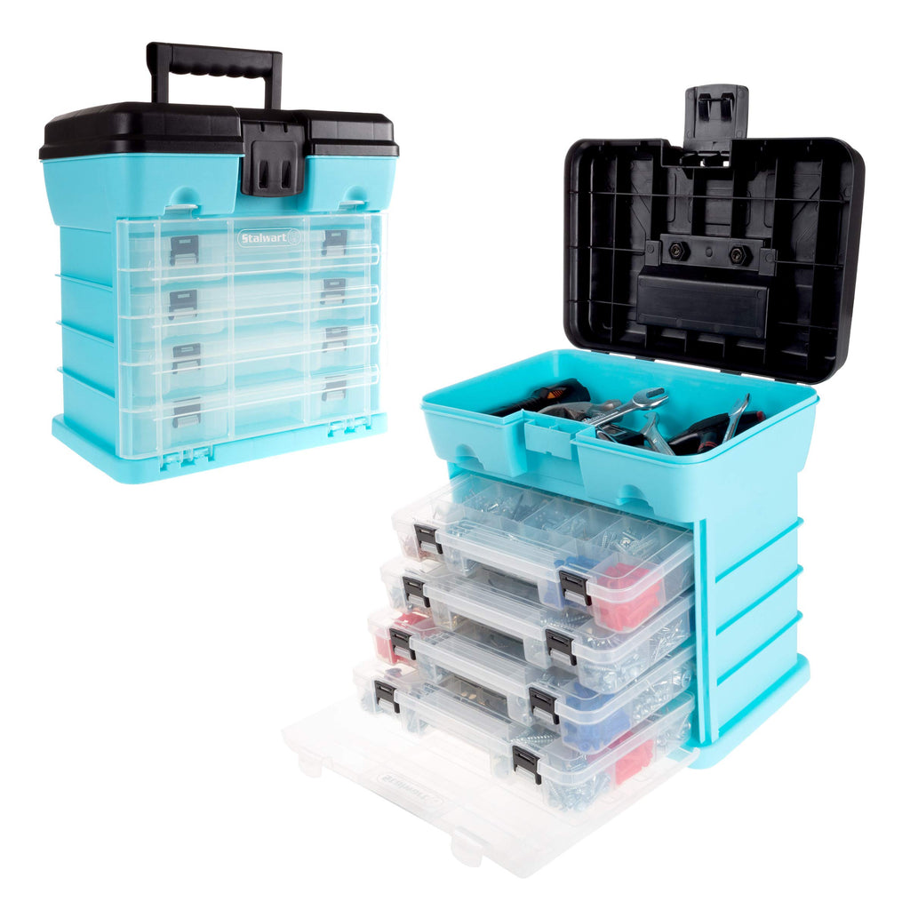 Light Blue Small Parts Organizer Box F259399