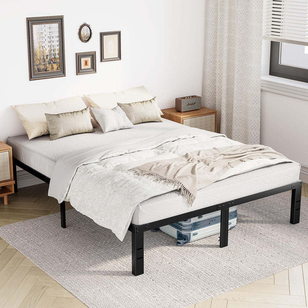 Queen 18 Inch Metal Platform Bed Frame W212