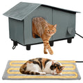 Heated Outdoor Cat House with Escape Door Z19667