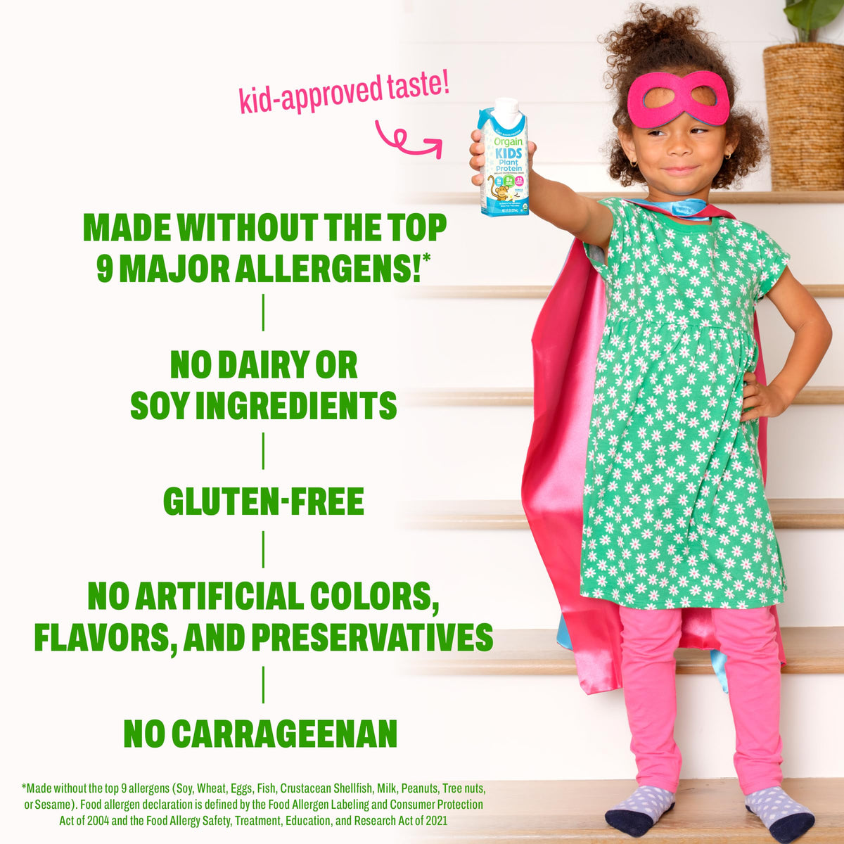 Organic Kids Vegan Protein Shakes Vanilla 8g Plant Protein 8 Fl Oz 12 Pack F54186
