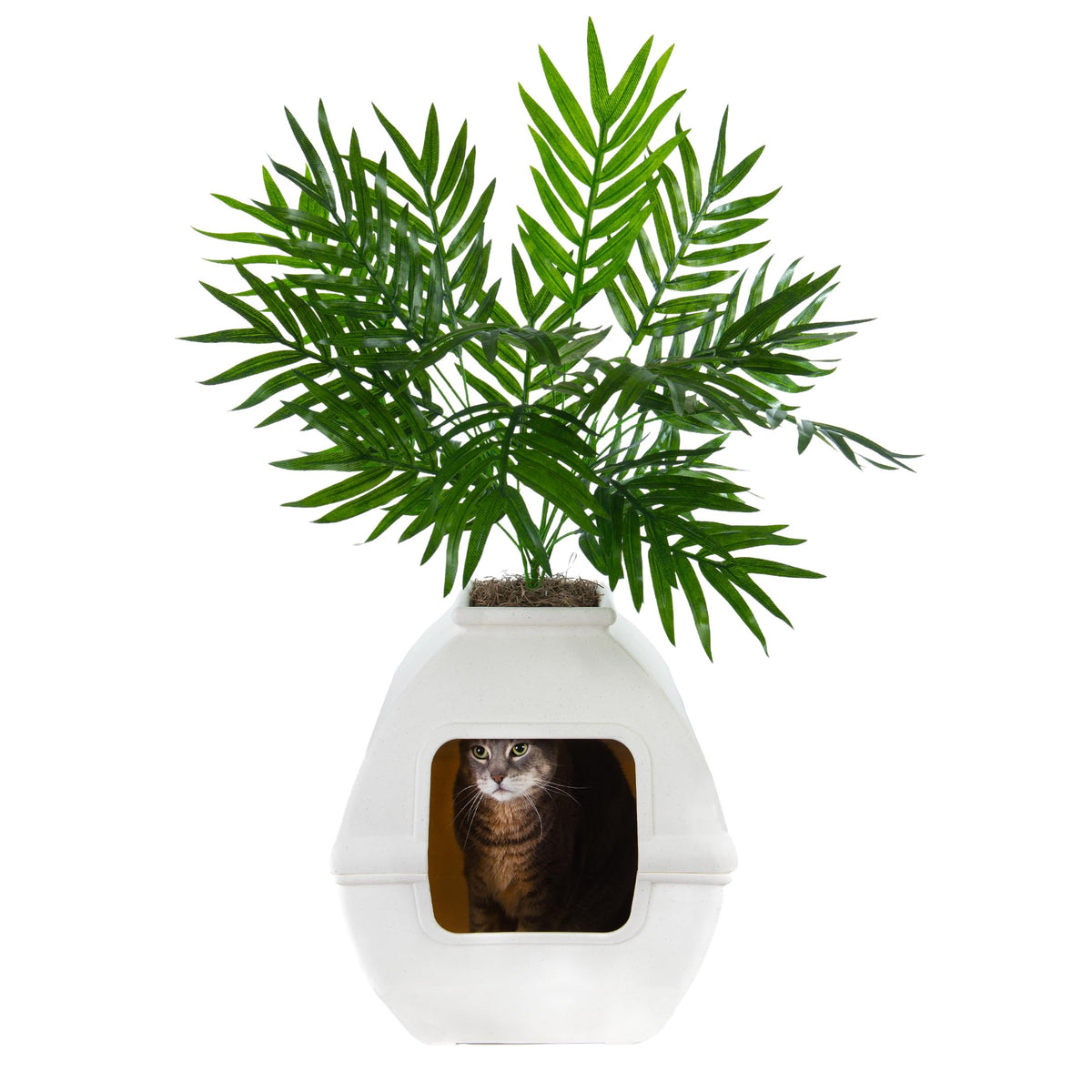 White Hidden Litter Box Planter with Carbon Filter X953