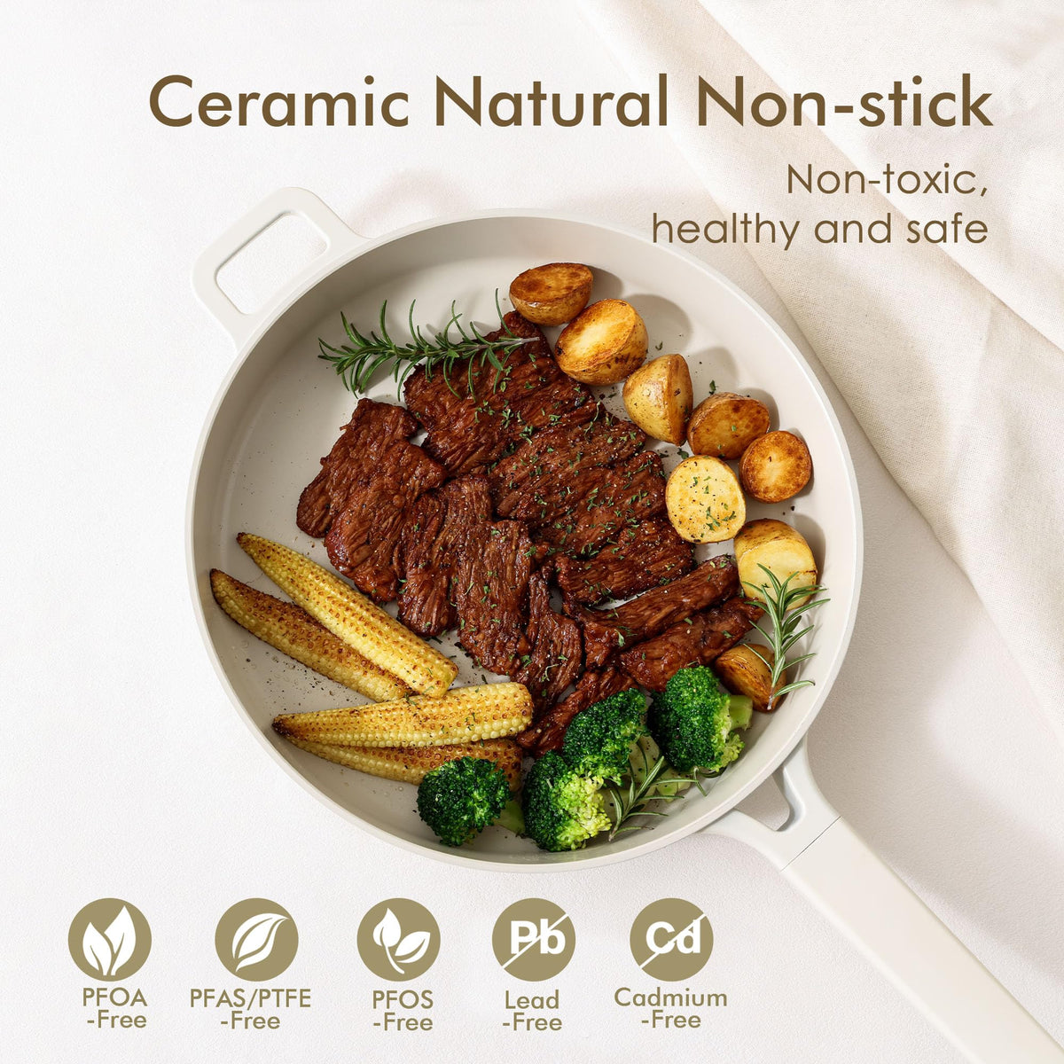 14 Pc Non Stick Ceramic Cookware Set O783